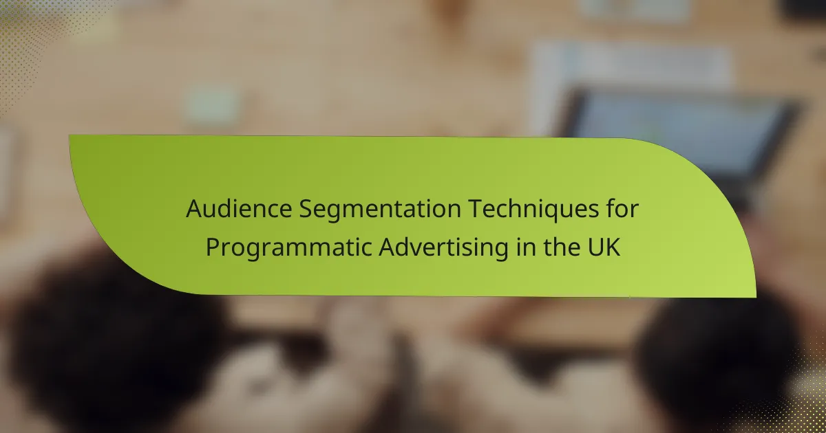 Audience Segmentation Techniques for Programmatic Advertising in the UK