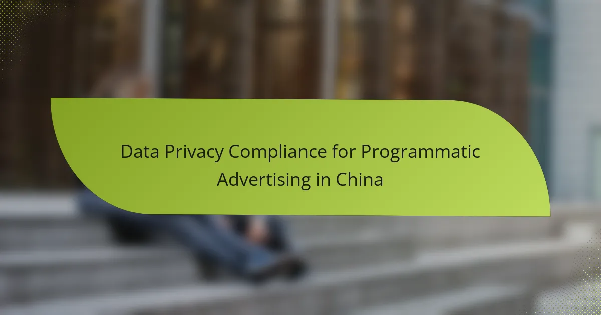 Data Privacy Compliance for Programmatic Advertising in China